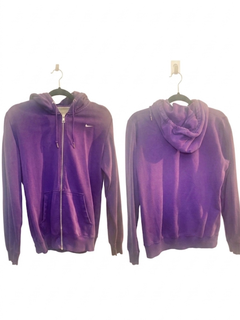 Nike Purple Zip-Up Hoodie with Swoosh